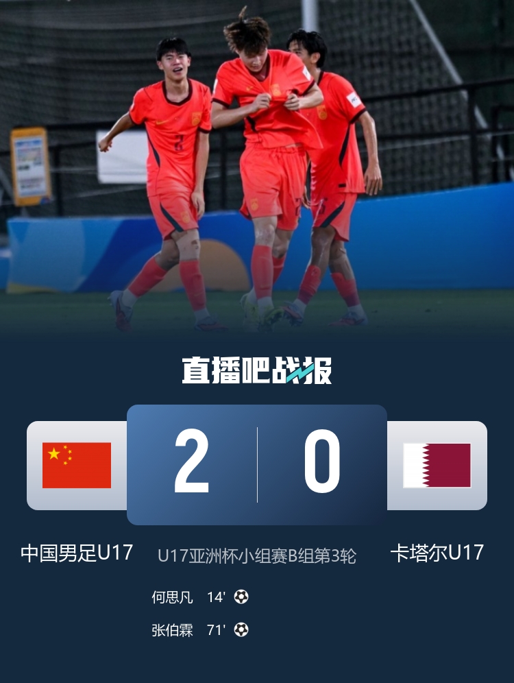 U17国足21年后再进世少赛 提前出线未陷算分困局