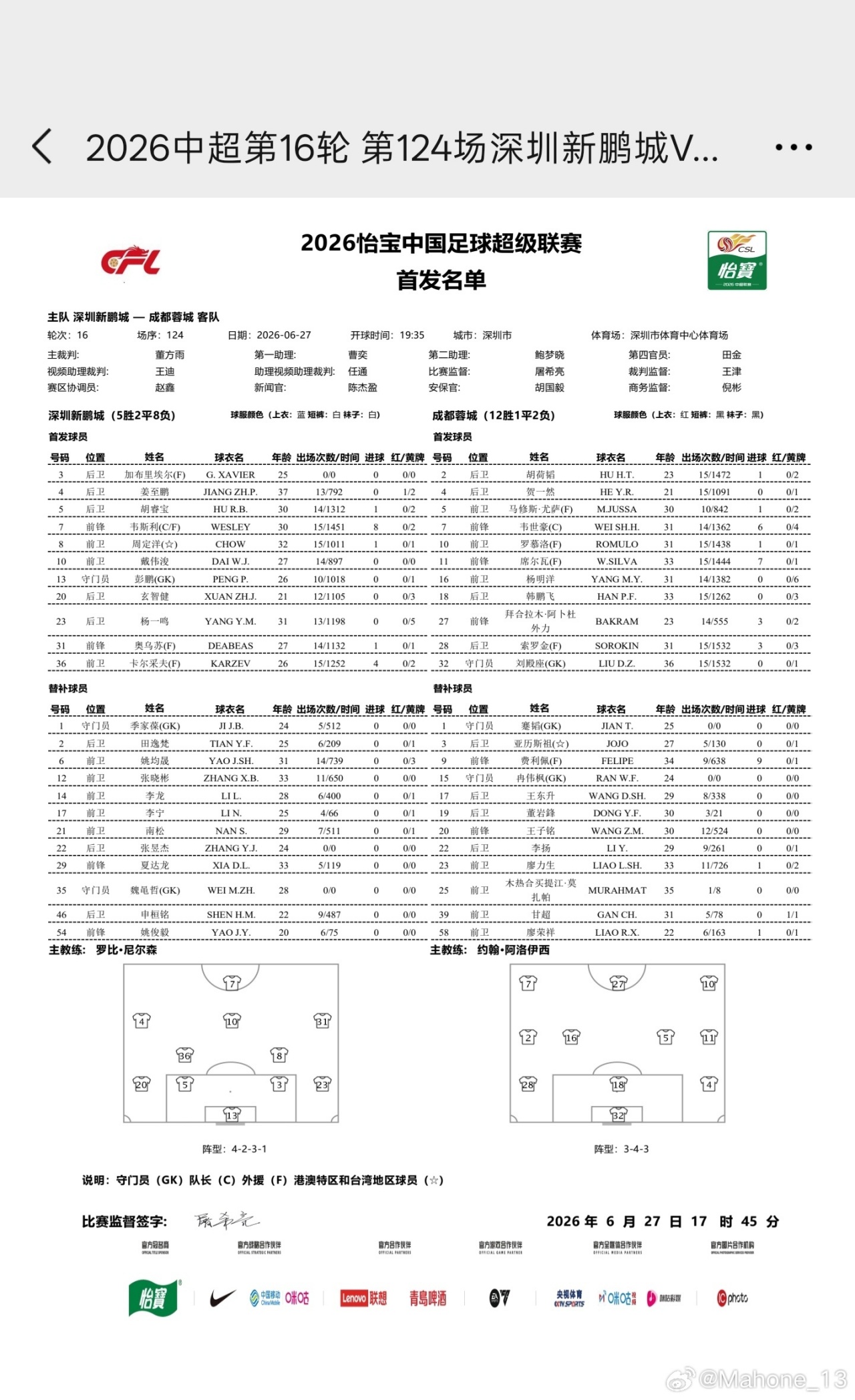 周定洋拜合拉木战旧主，深圳四外援迎领头羊成都