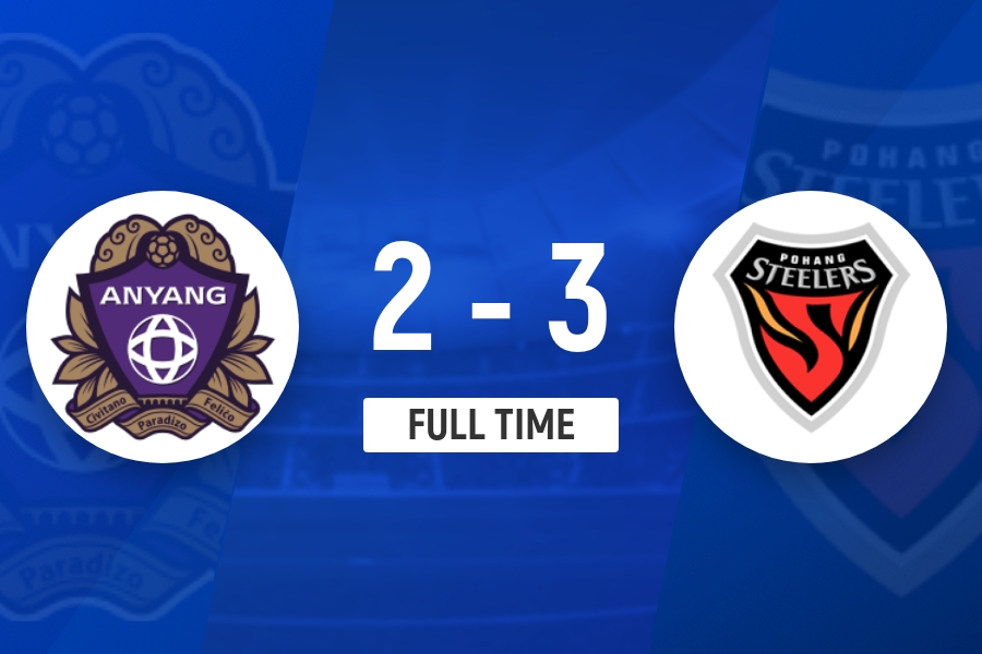 万德森双响李昊宰绝杀,10人浦项制铁客场3-2险胜安养FC