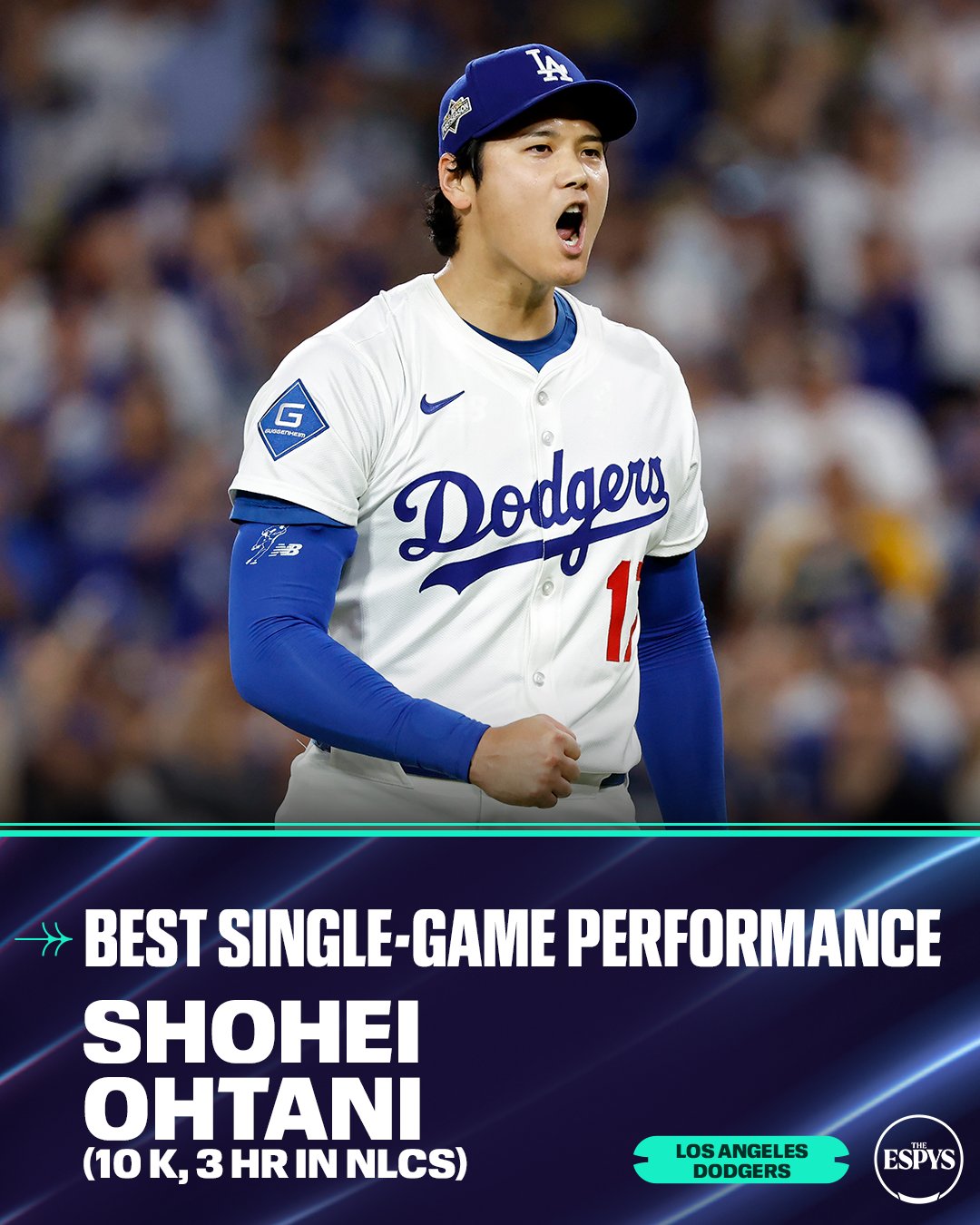 ESPY最佳单场奖归属大谷翔平 阿德巴约83分空手而归