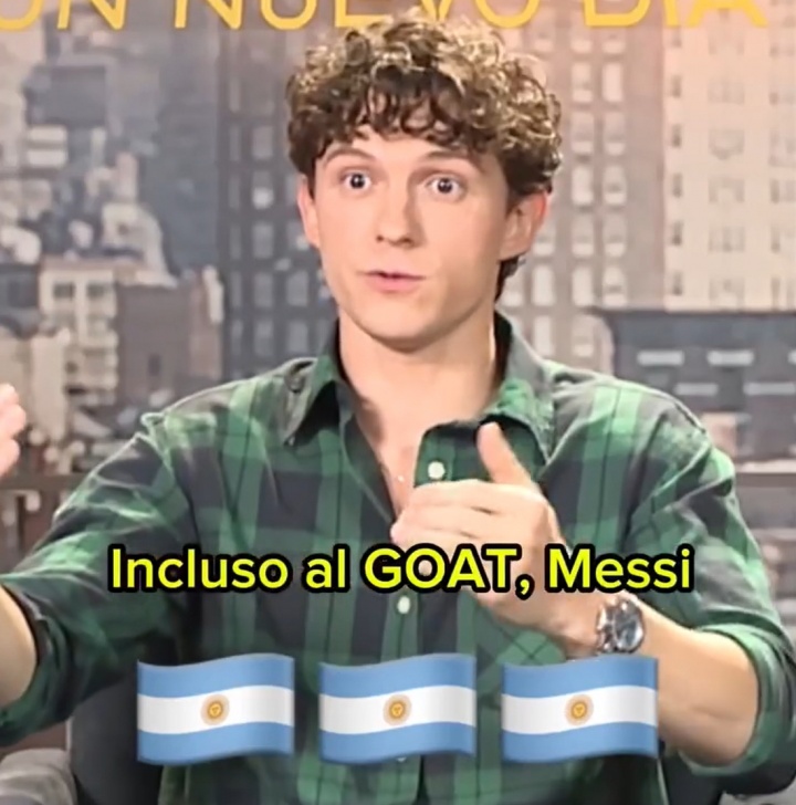汤姆·赫兰德:梅西是GOAT,合拍蜘蛛侠短片让我感激