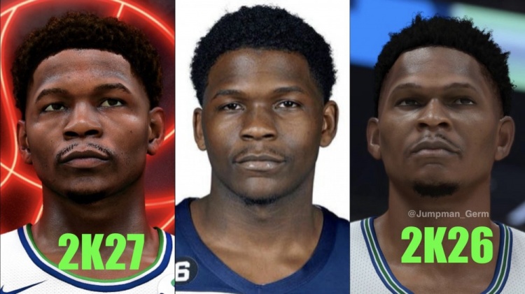 2K官方更新爱德华兹面补：2K27较前几作有巨大提升